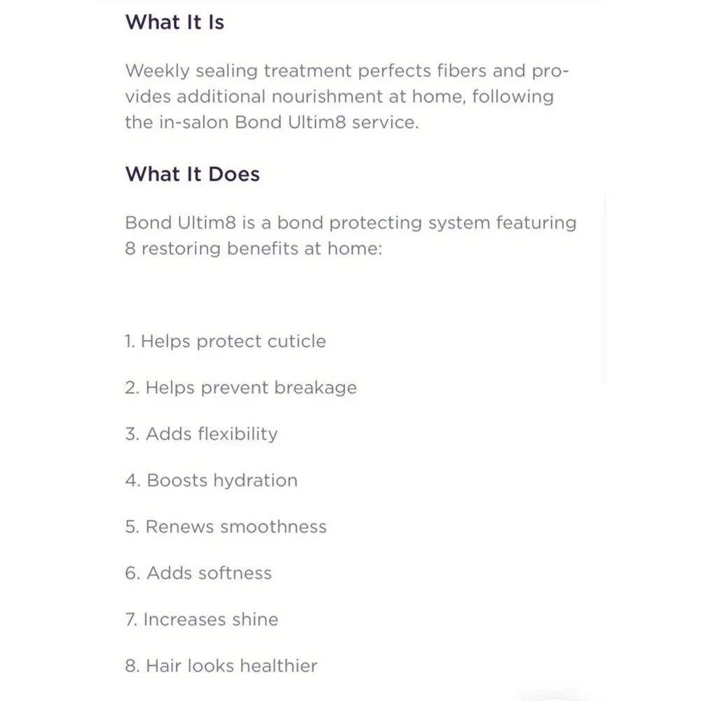 Matrix Bond Ultim8 Step 3 Sealing Treatment Hair Fiber Protecting System 5.1oz